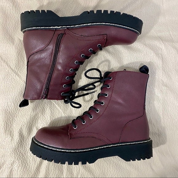 dark burgundy boots